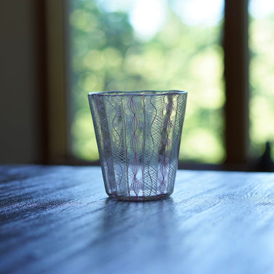 Pink Lace Glass Tumbler #U26J