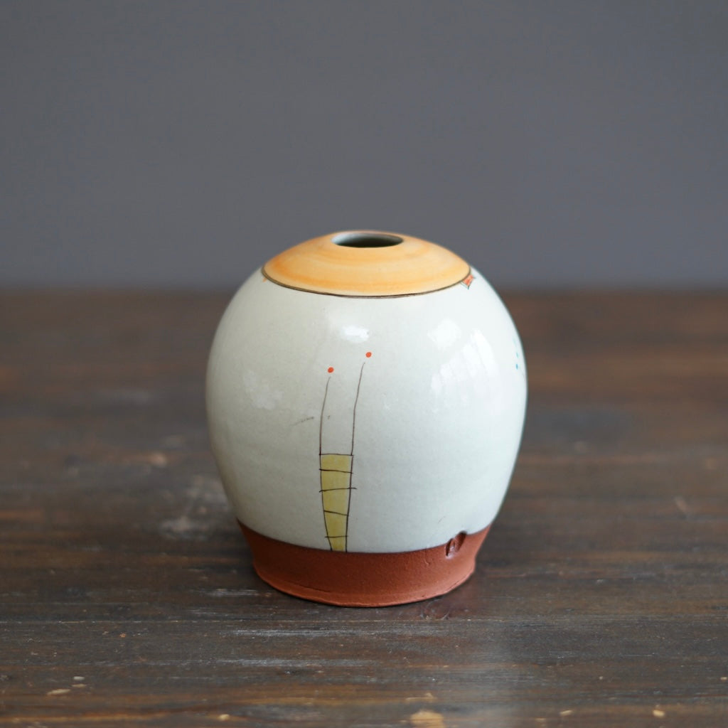 "Schematics" Globe Flower Vase #BB89A