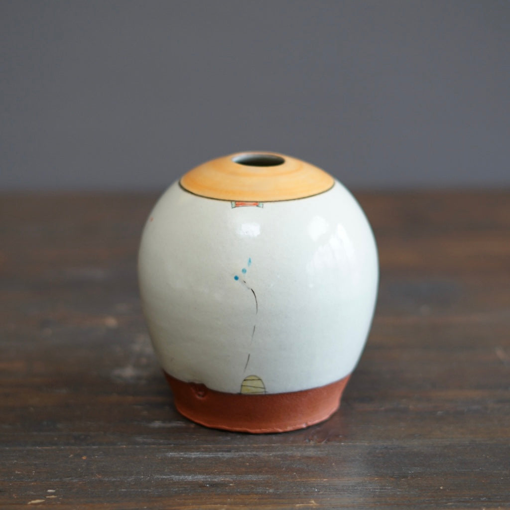 "Schematics" Globe Flower Vase #BB89A