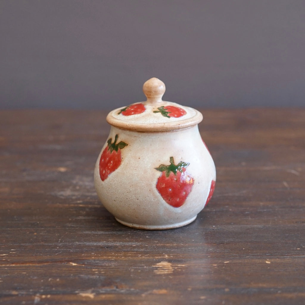 Strawberry Lidded Pot #KB18