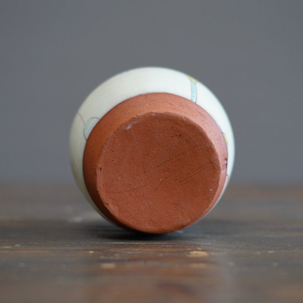 "Schematics" Globe Flower Vase #BB89B