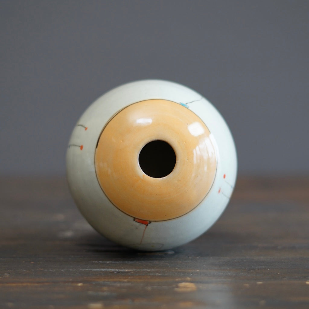 "Schematics" Globe Flower Vase #BB89C