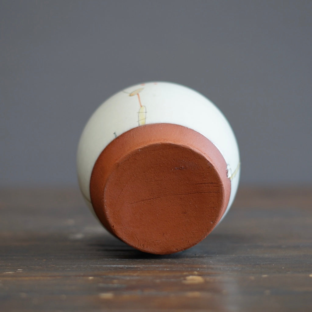 "Schematics" Globe Flower Vase #BB89C