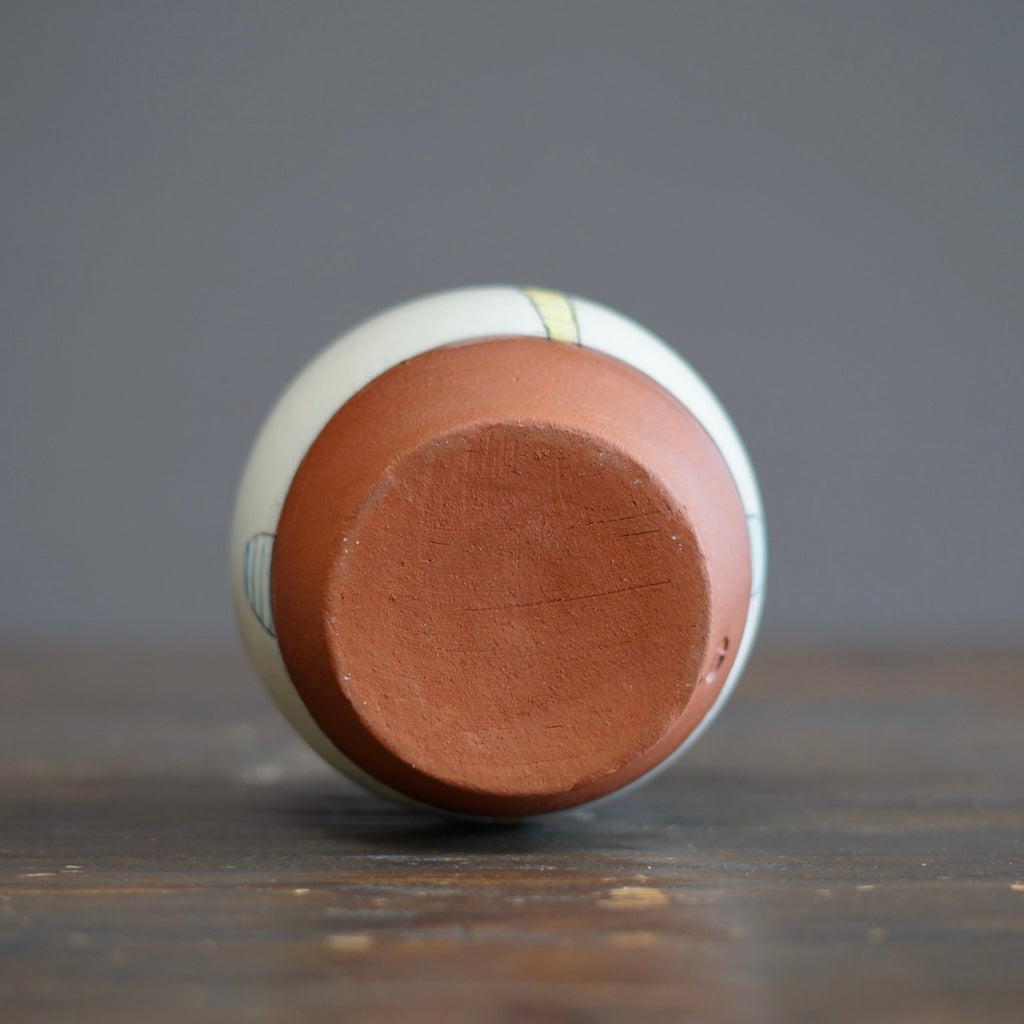 "Schematics" Globe Flower Vase #BB89D