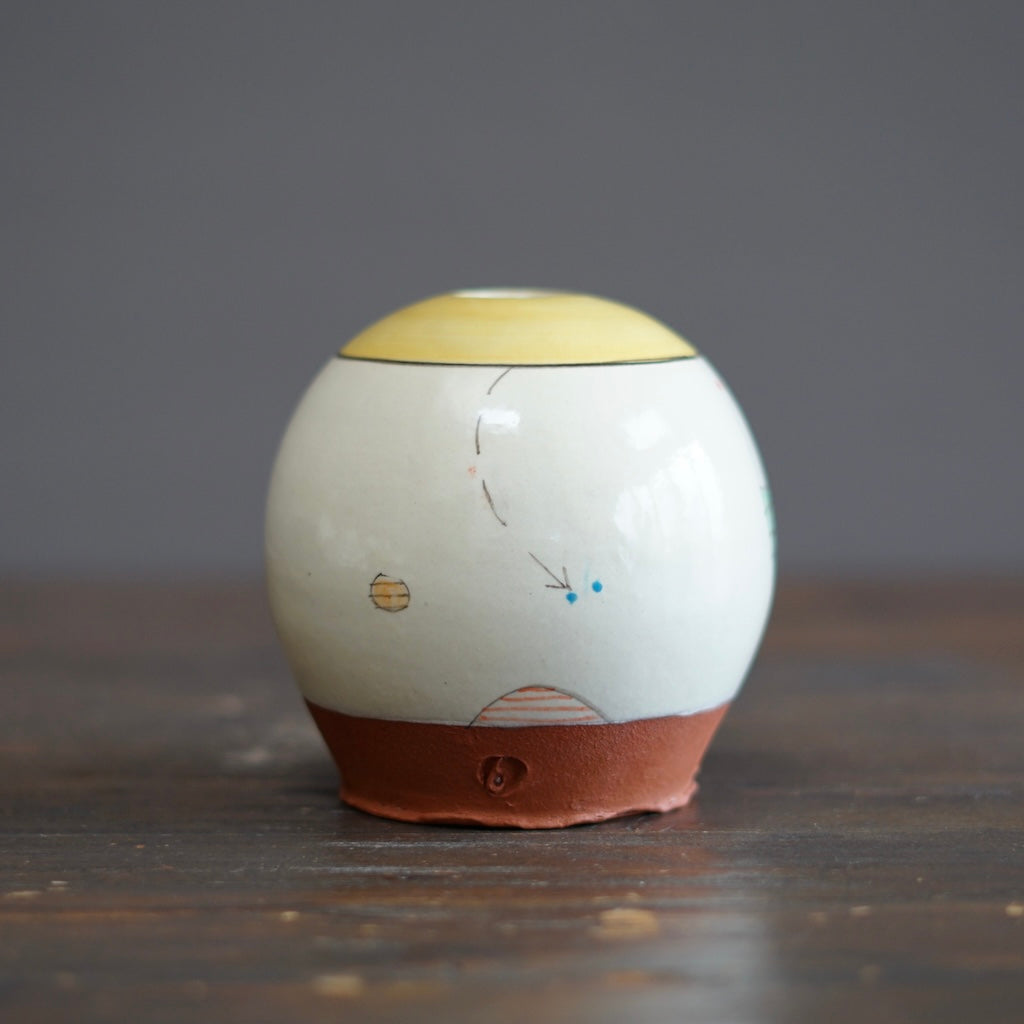 "Schematics" Globe Flower Vase #BB21