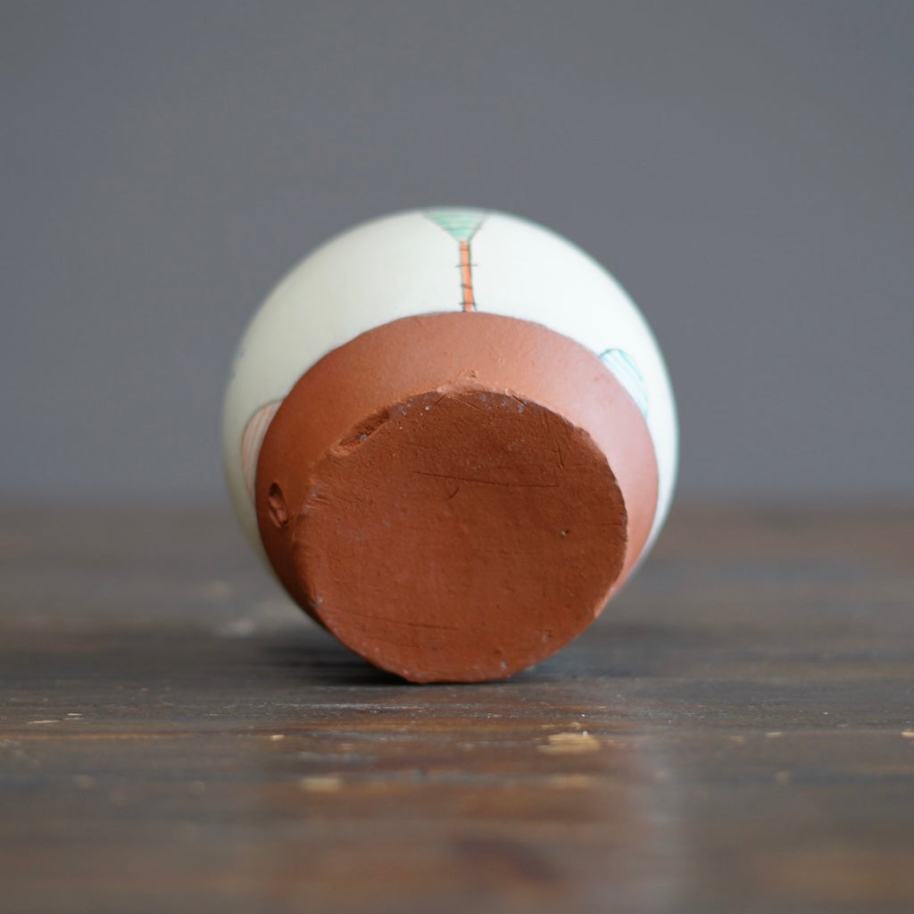 "Schematics" Globe Flower Vase #BB21