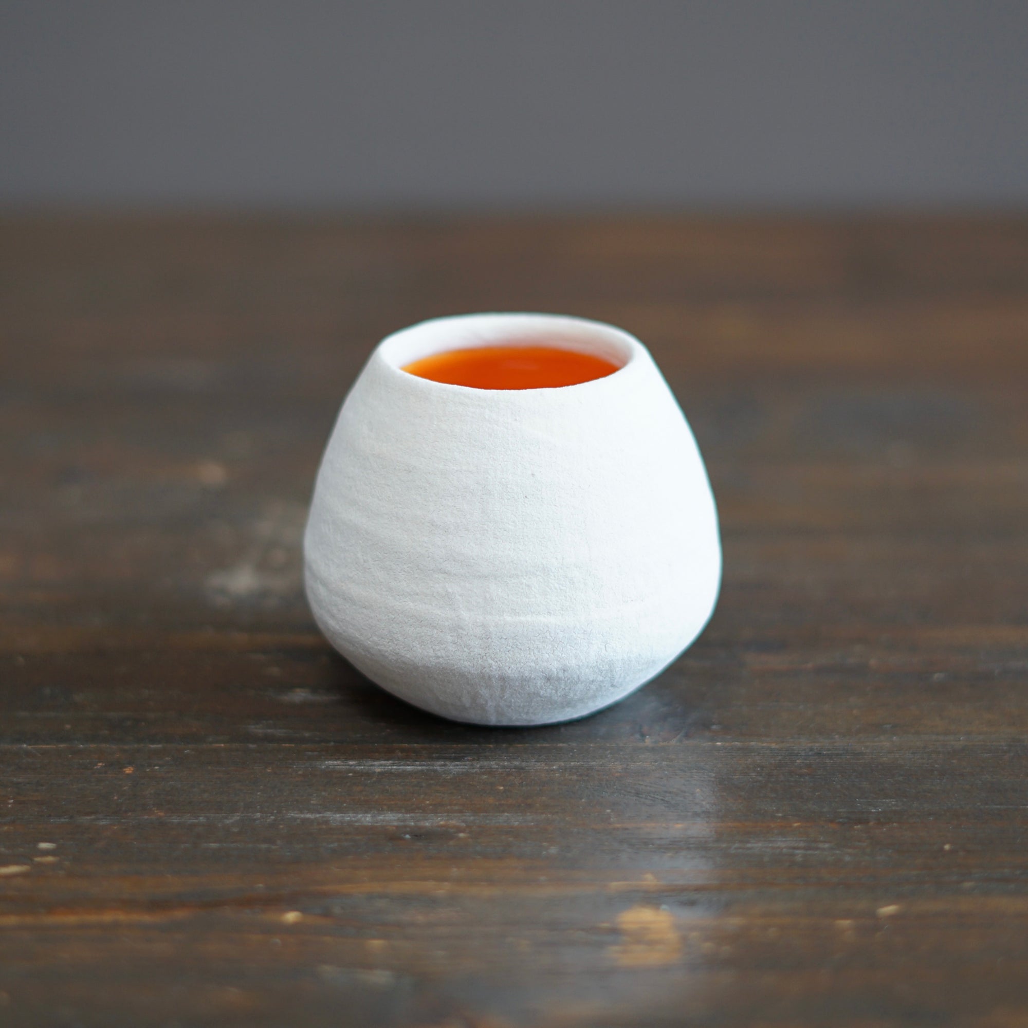 White / Orange Extra Small Dino Vase #JT425B