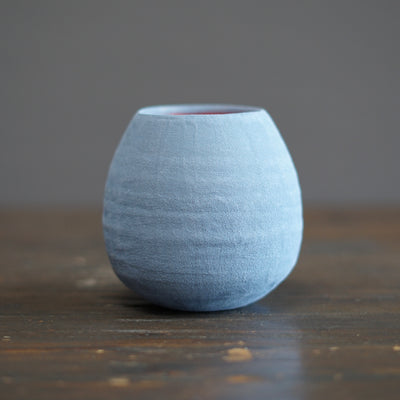 Silver Gray / Red Small Dino Vase #JT424A