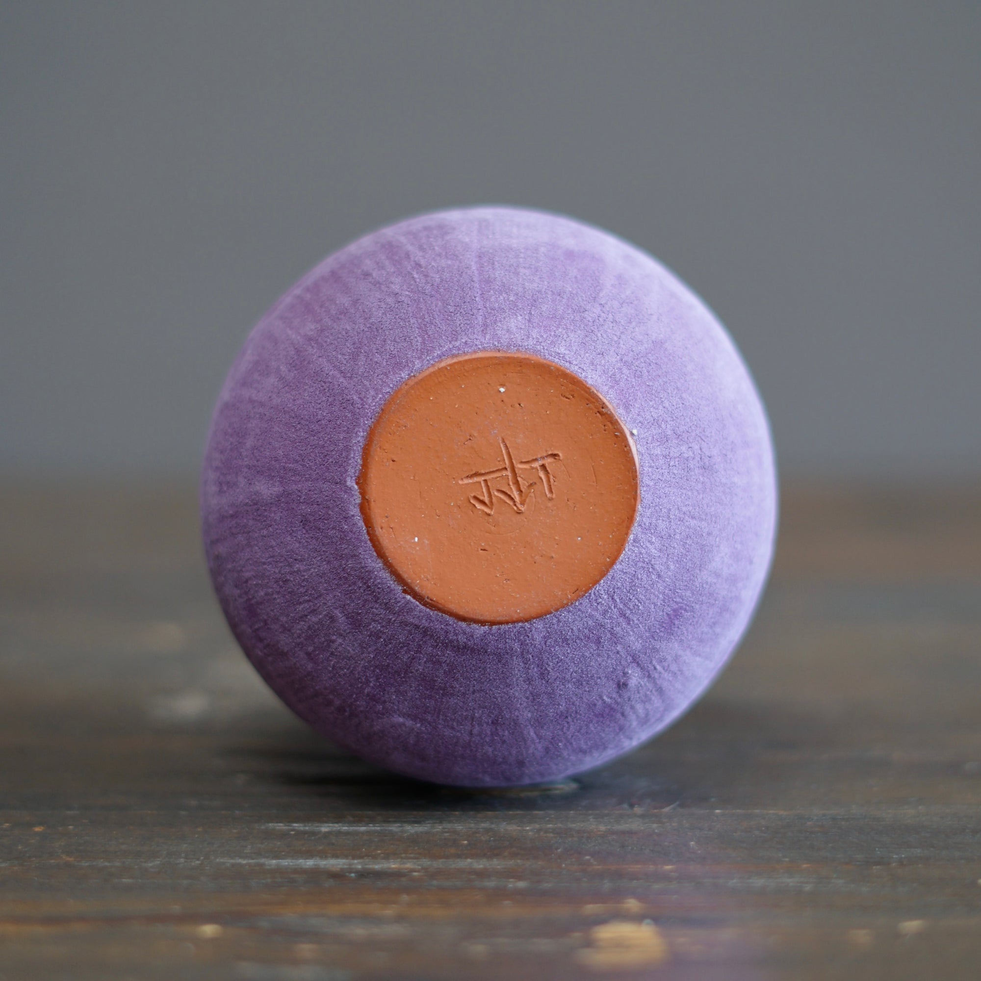 Lavender / Orange Small Dino Vase #JT424B