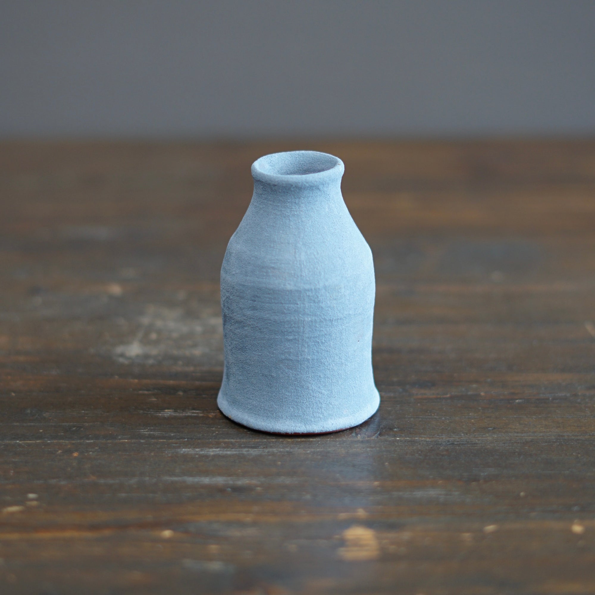 Silver Gray / Red Mini Bottle Vase #JT427A