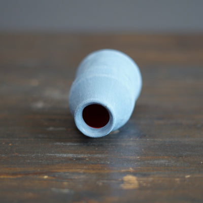 Silver Gray / Red Mini Bottle Vase #JT427A