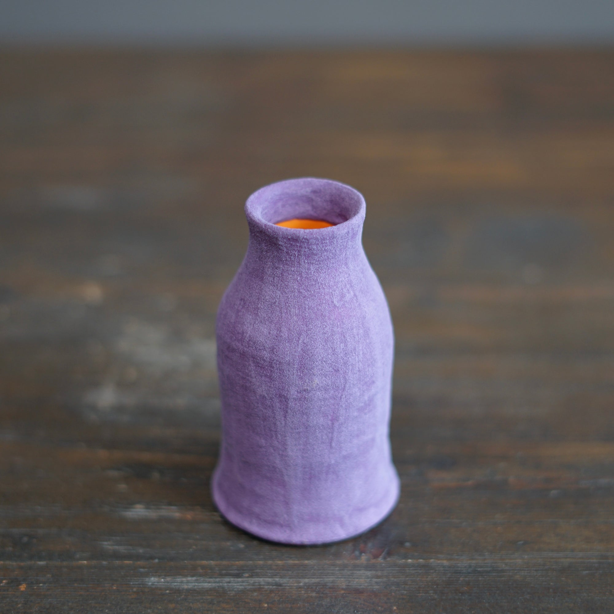 Lavender / Orange Mini Bottle Vase #JT427D