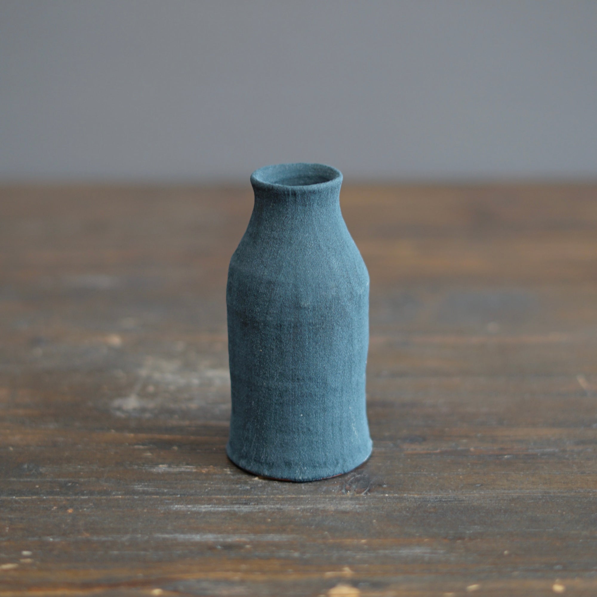 Slate Gray / Red Mini Bottle Vase #JT427E