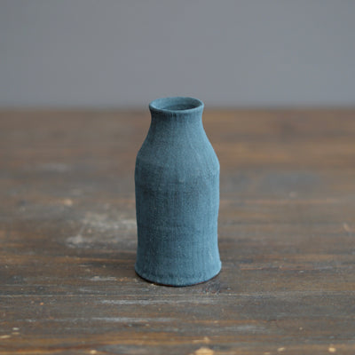 Slate Gray / Red Mini Bottle Vase #JT427E