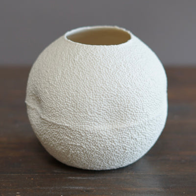 White Caviar Globe Vase #LK870A