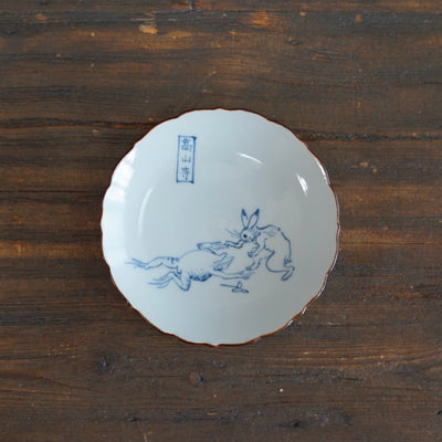 CHOJYU-GIGA Soy Plate "Sumo Wrestling" #Ki19M