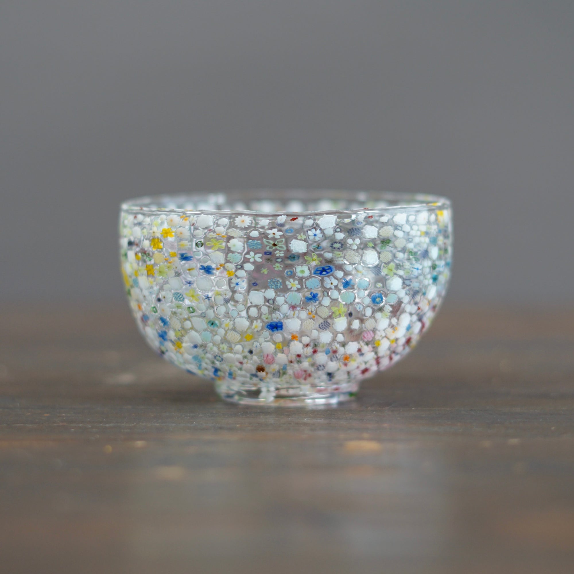 Flower Garden Murrini Tea Ceremony Bowl #F2