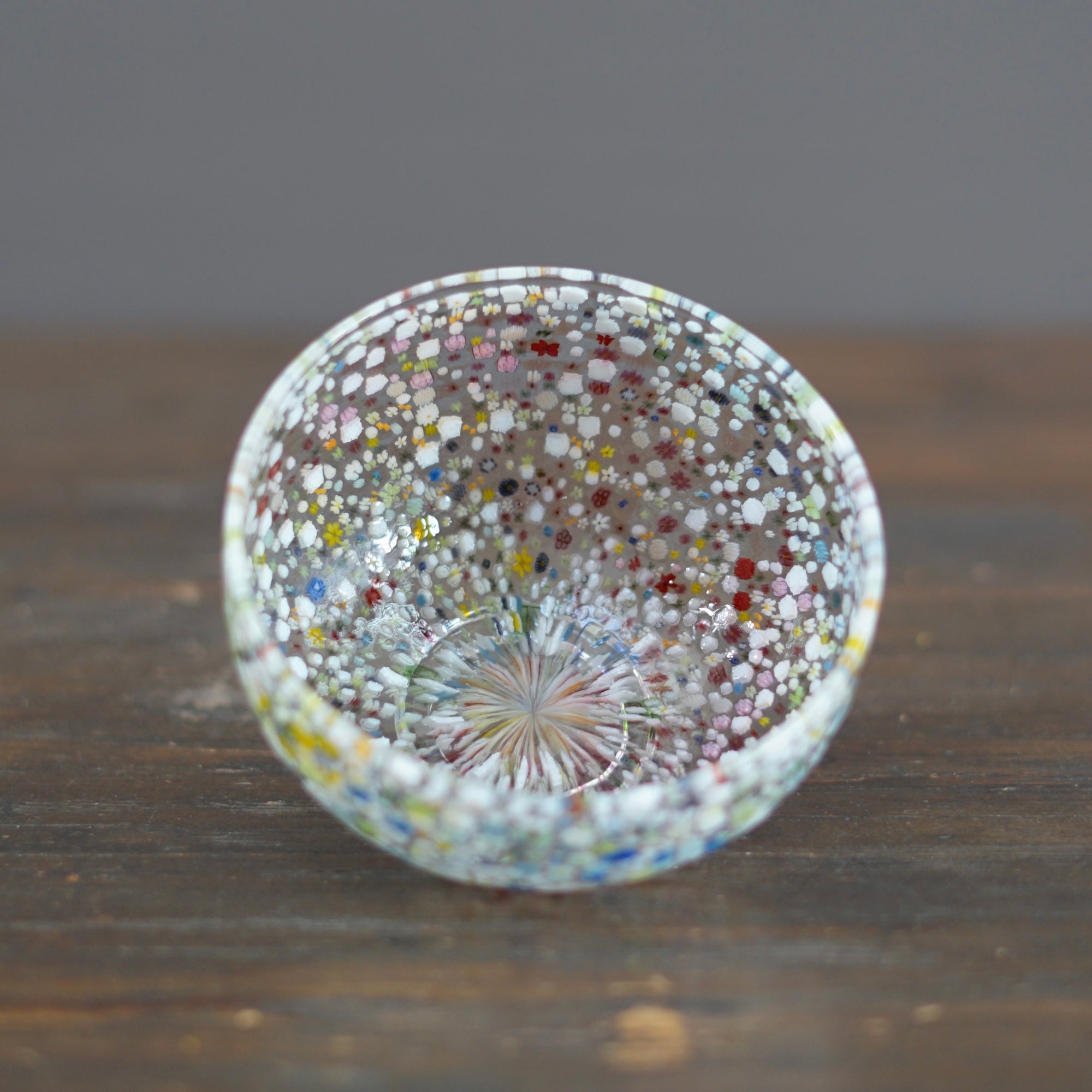 Flower Garden Murrini Tea Ceremony Bowl #F2