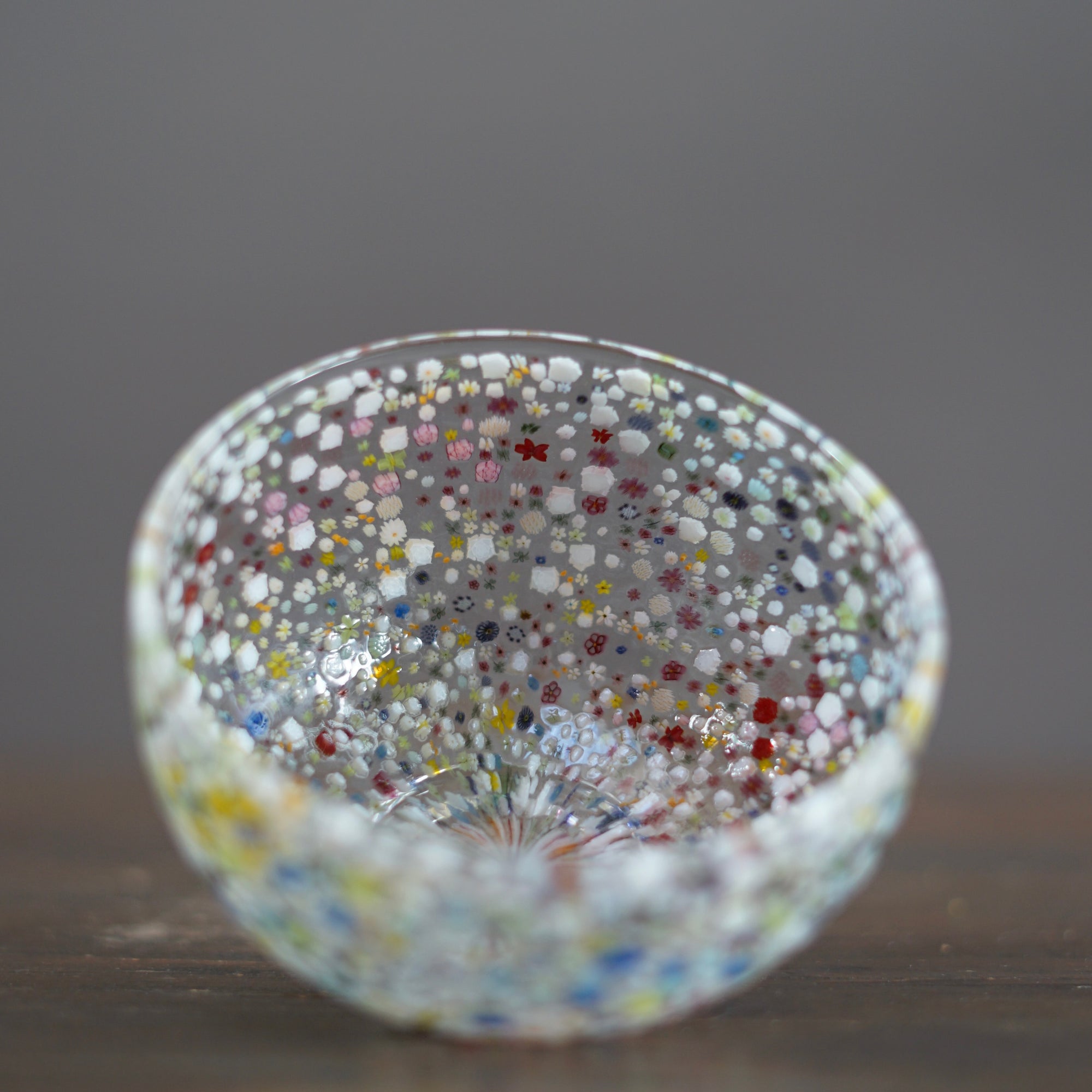Flower Garden Murrini Tea Ceremony Bowl #F2