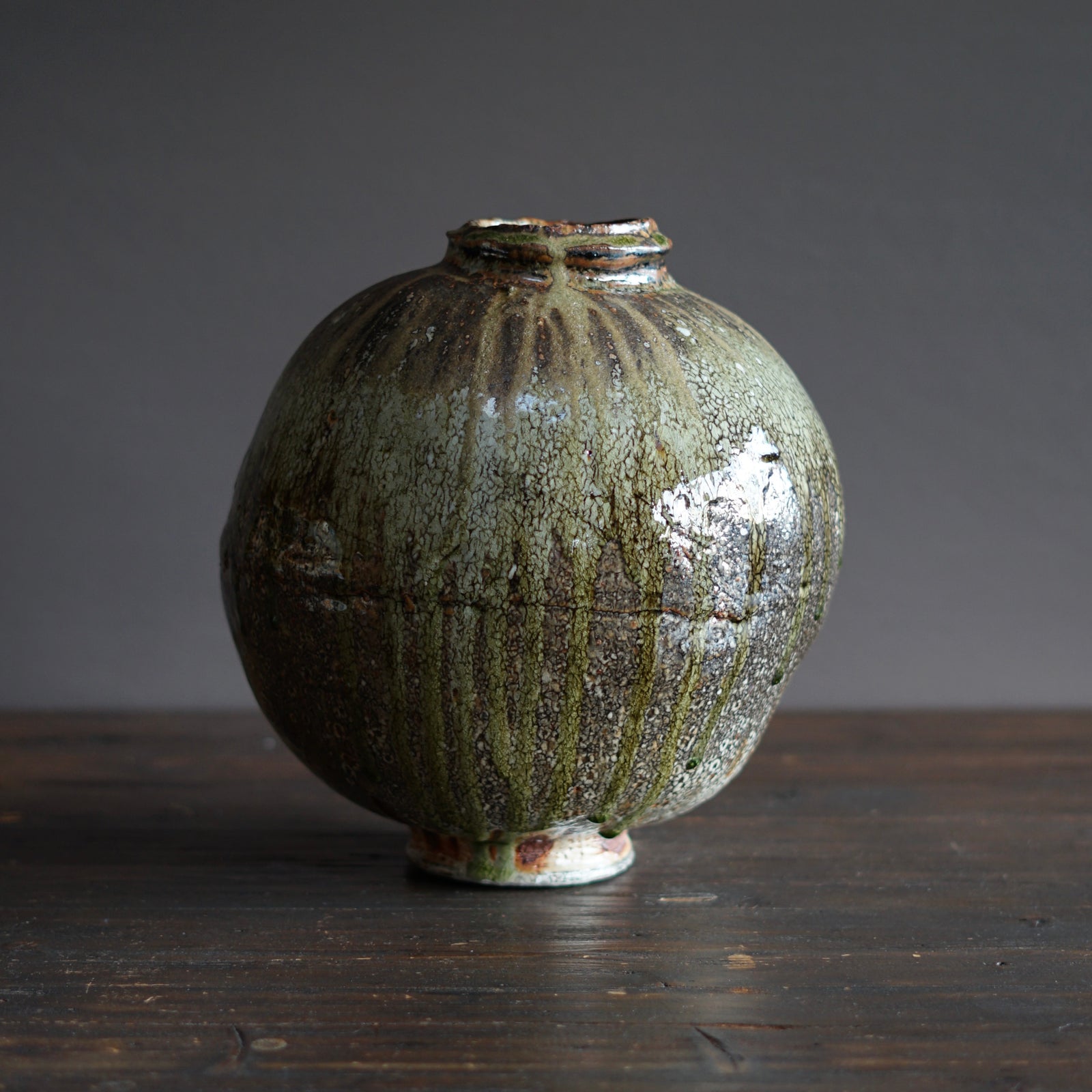 Wood Fired Orb Jar #FQ734