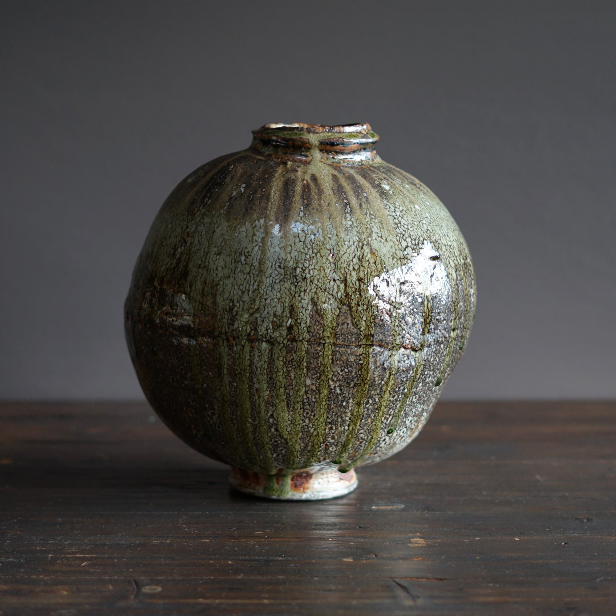 Wood Fired Orb Jar #FQ734