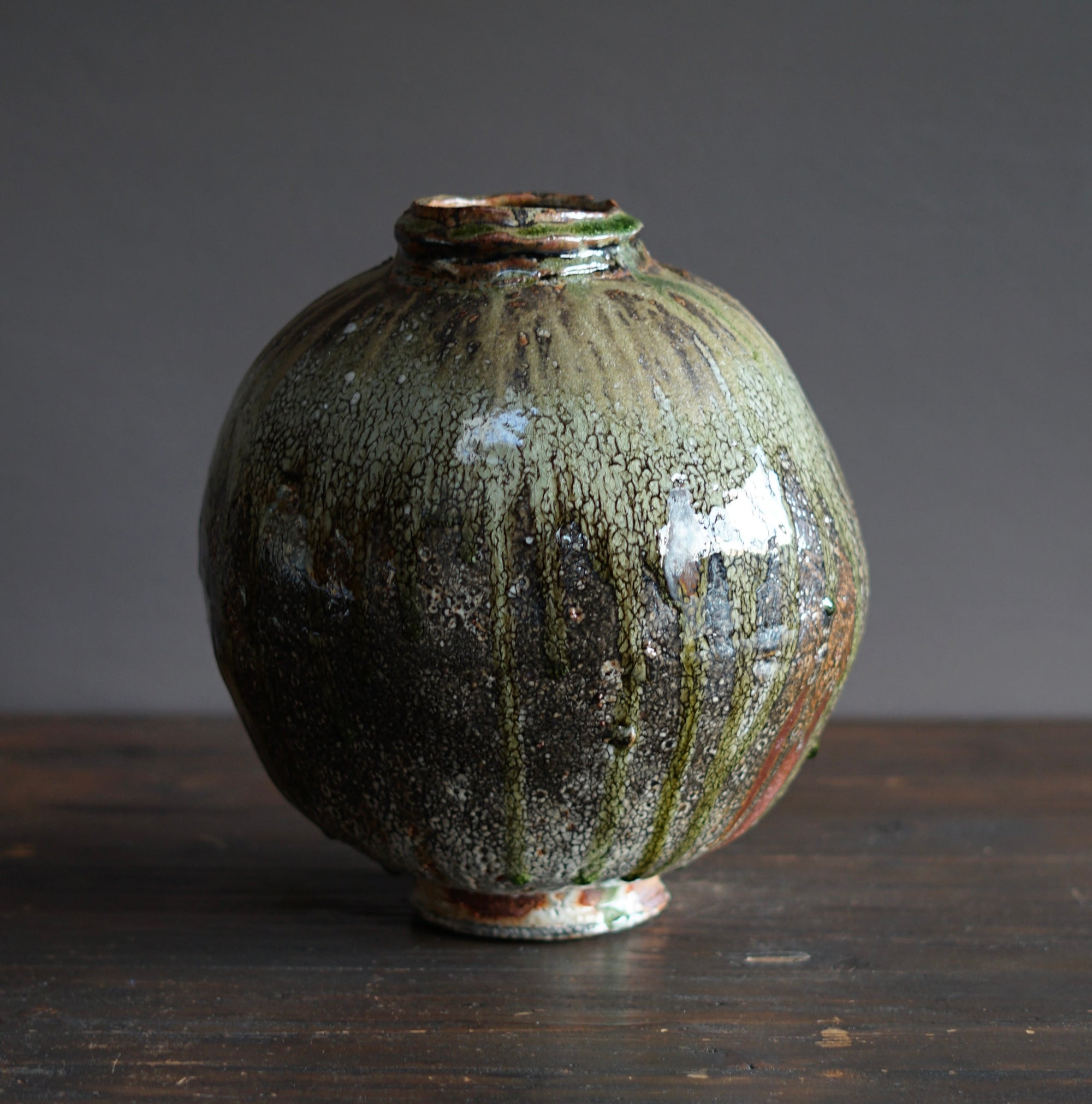 Wood Fired Orb Jar #FQ734