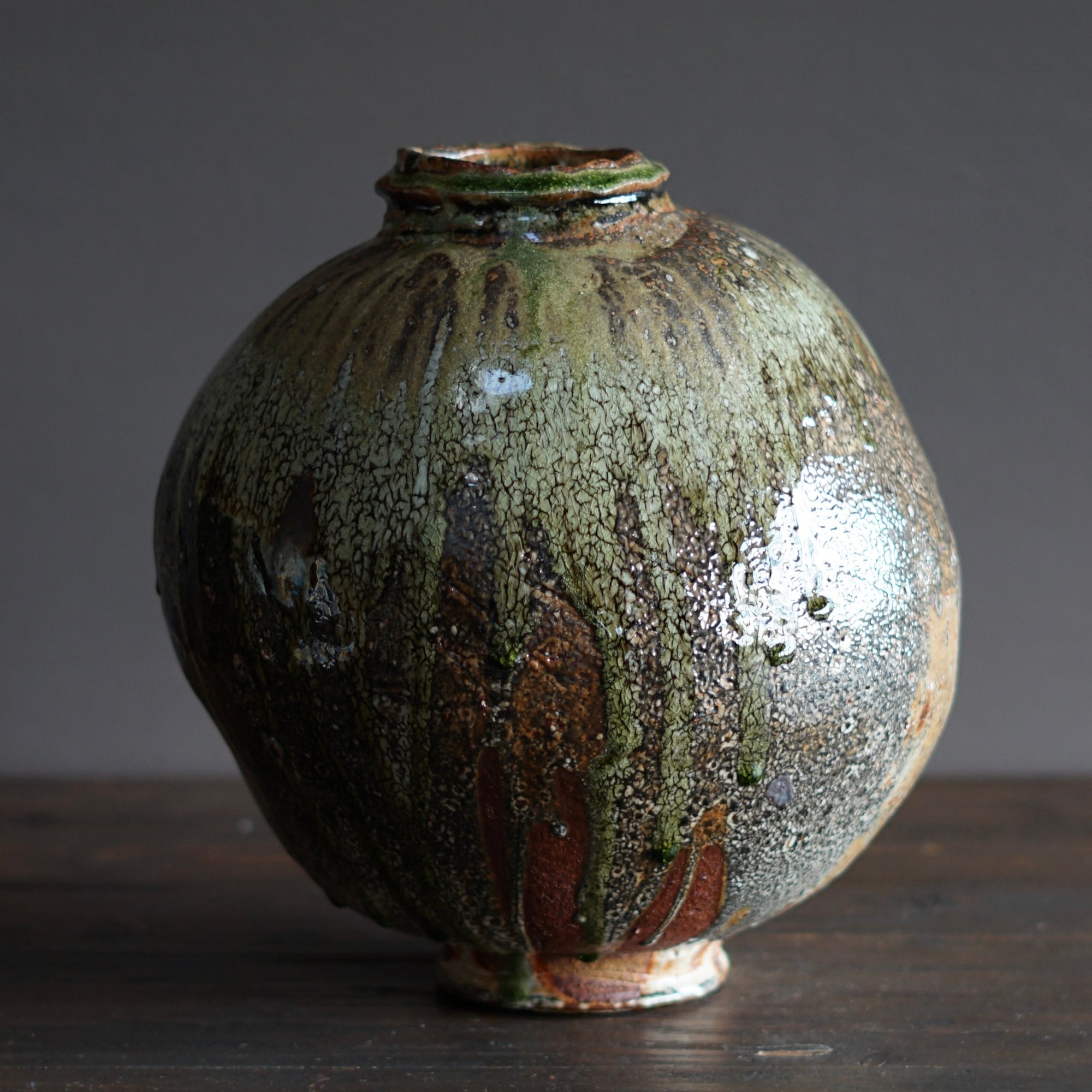 Wood Fired Orb Jar #FQ734