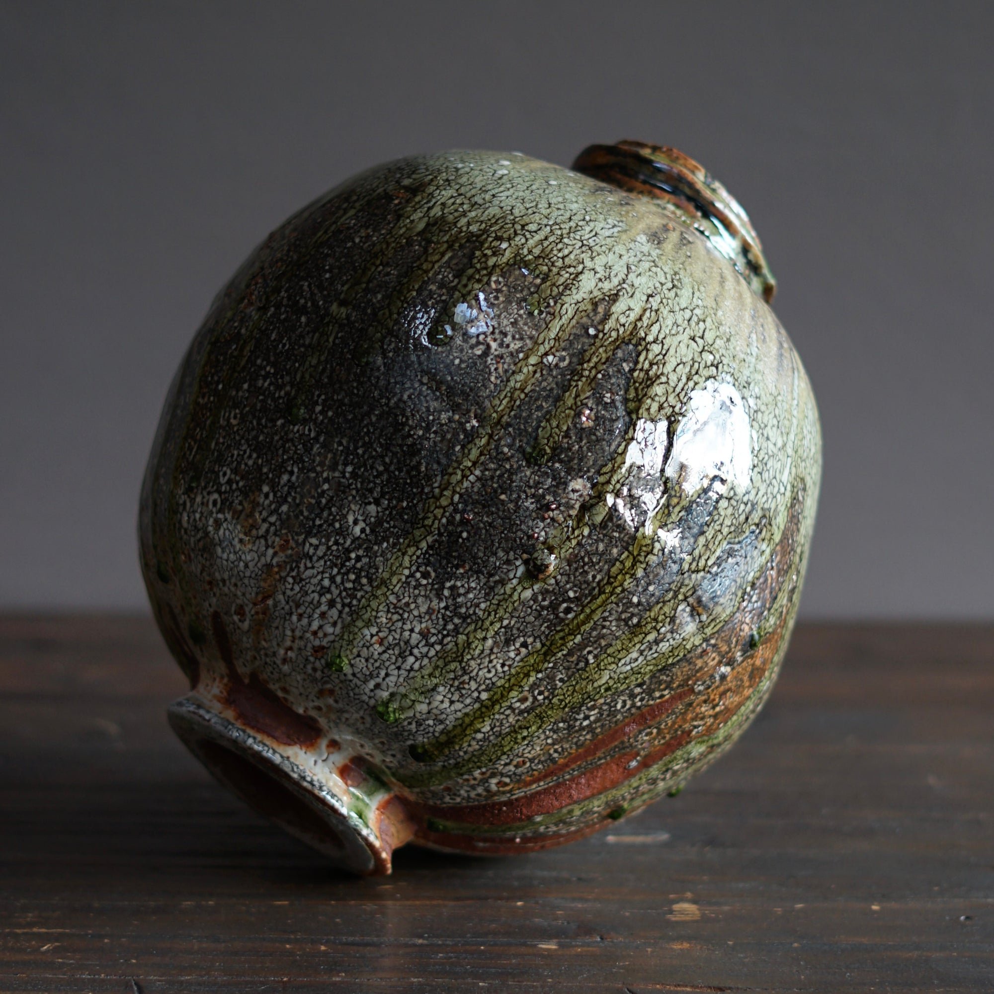 Wood Fired Orb Jar #FQ734