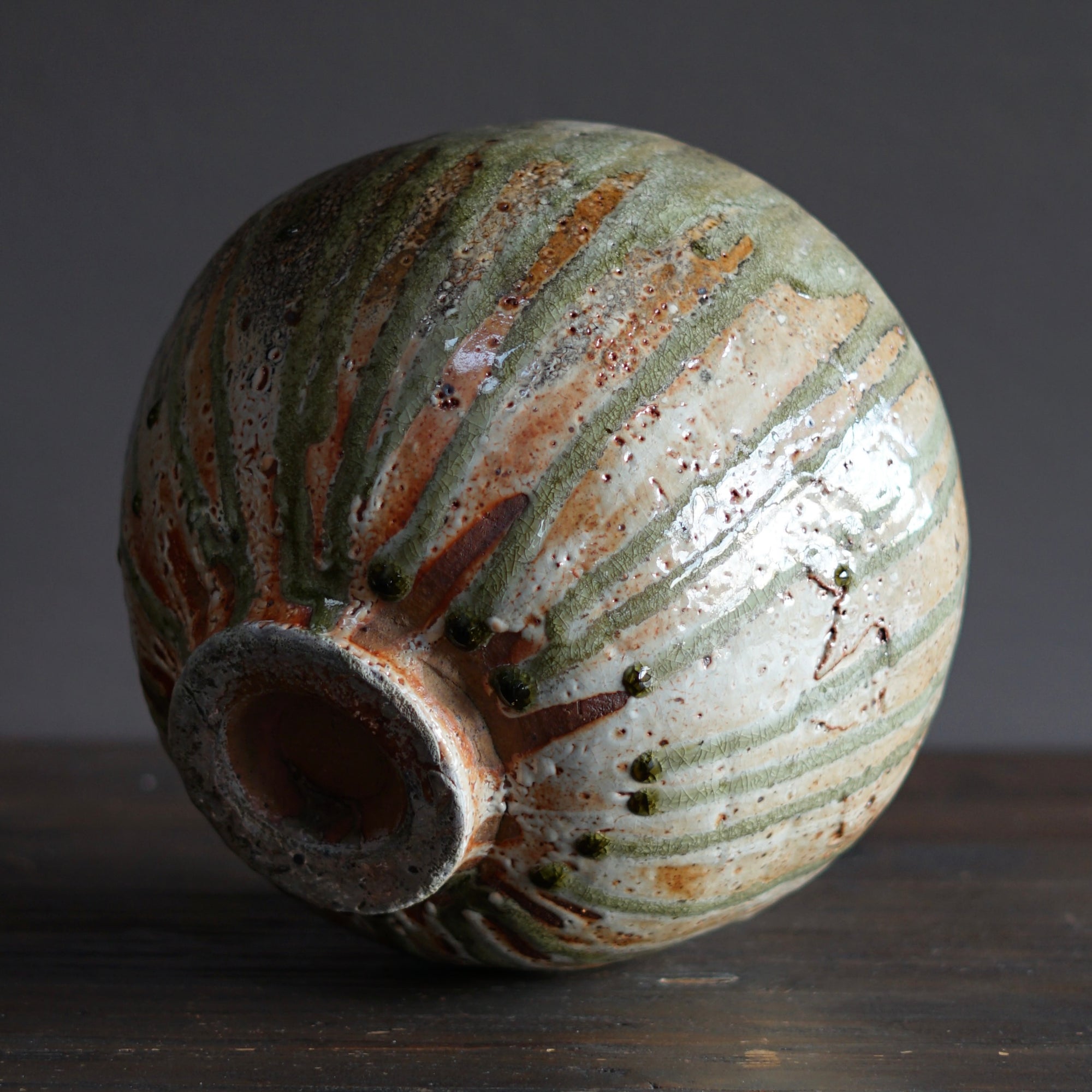 Wood Fired Orb Jar #FQ733