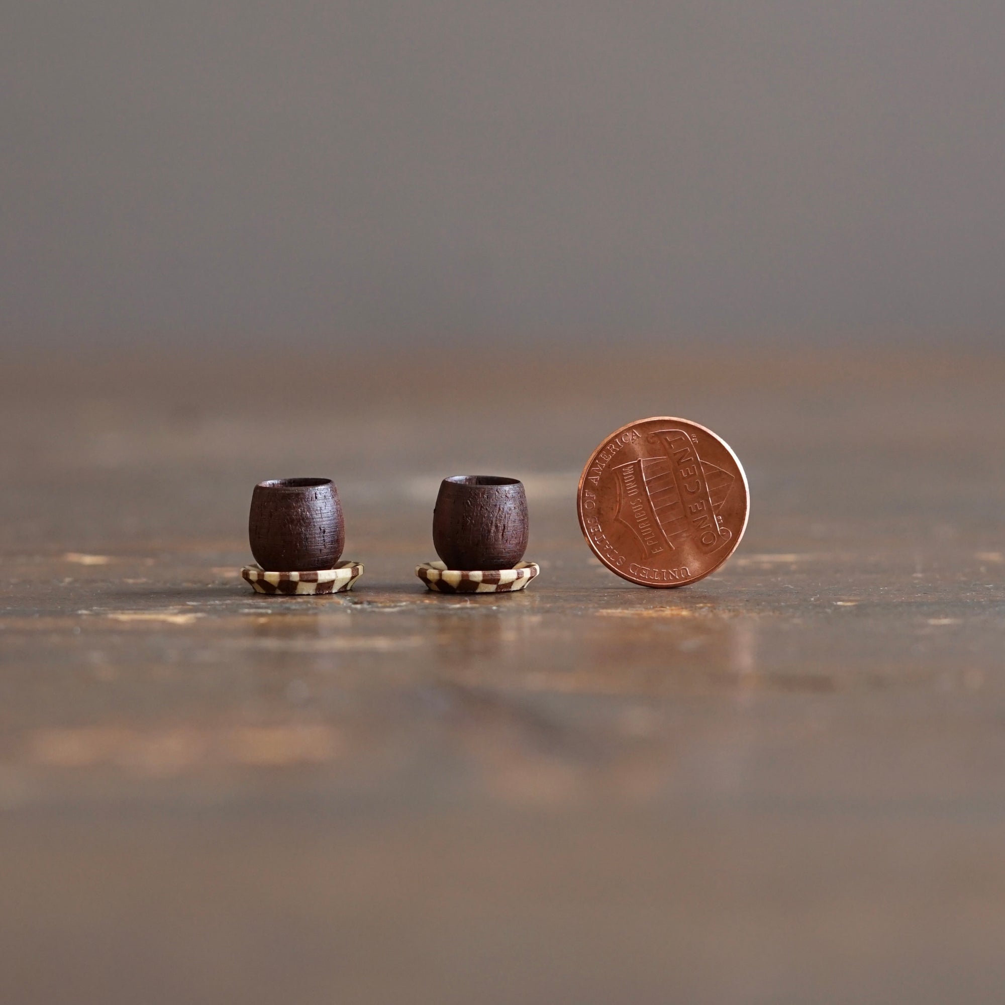 YOSEGI Miniature Japanese Tea Set "Dark"