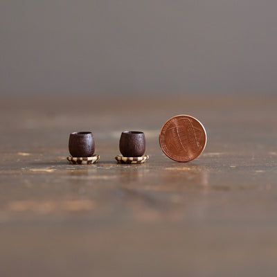 YOSEGI Miniature Japanese Tea Set "Dark"