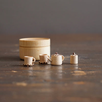 YOSEGI Miniature Western Tea Set "Light"