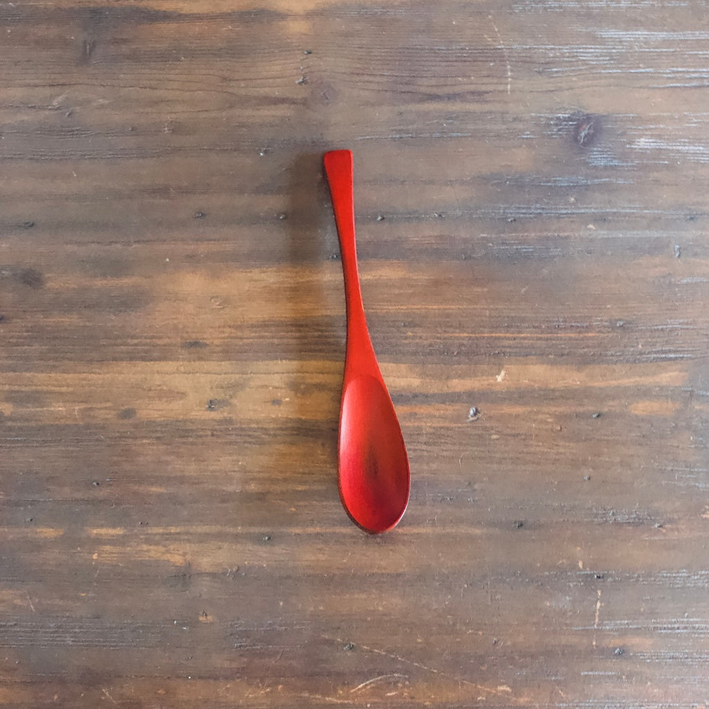 Red NEGORO Lacquer Soup Spoon #E965