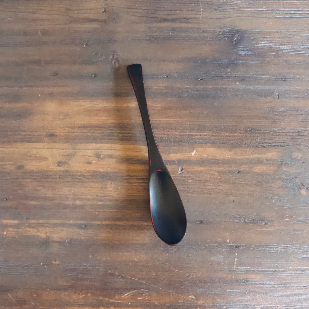 Black AKEBONO Soup Spoon #E964