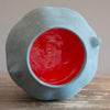 Gray / Red Jar Flower Vase #JT302