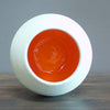 Frost White / Orange Dino Flower Vase #JT313