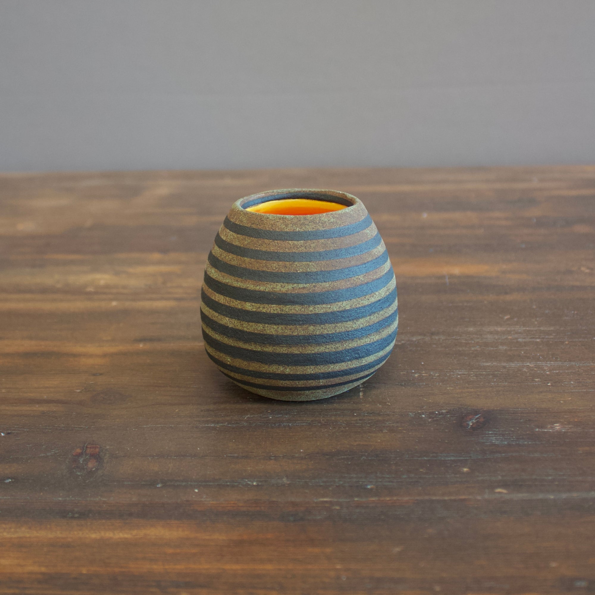 Mini Dino Vase Striped / Orange#JT326