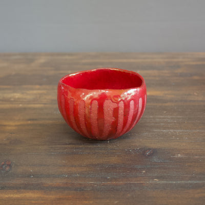 Round Red Luster Tea Cup #HT361B