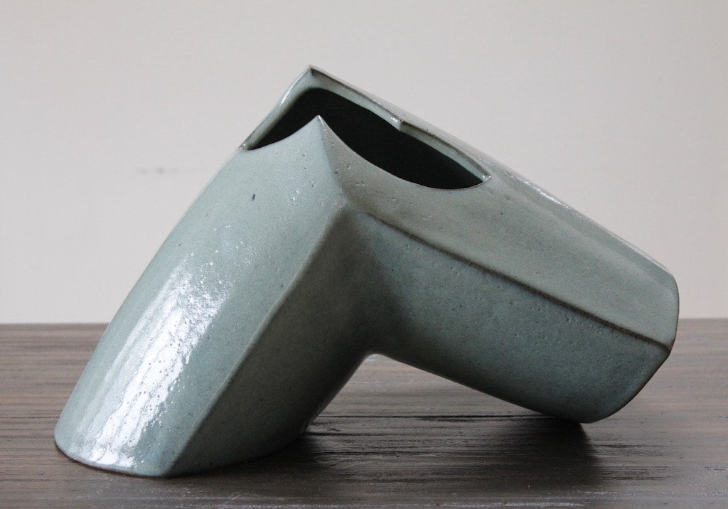 Chun Blue Angle Flower Vase / Sculpture #MW43