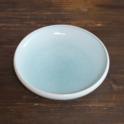 Blue Celadon Peony Bowl #KG10