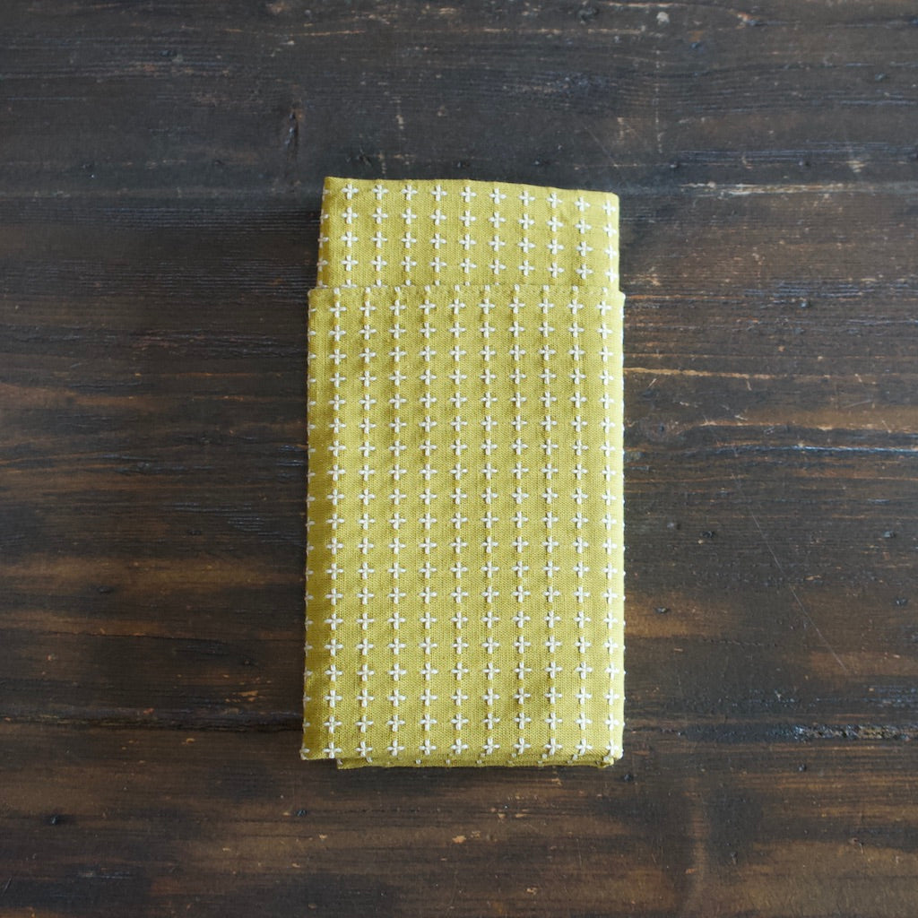 JUJISASHIKO Karashi Yellow Dinner Napkin