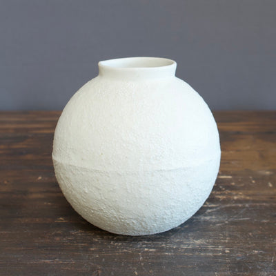 White Globe Flower Vase #LK706
