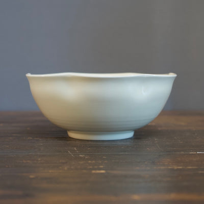White Celadon Phoenix Arabesque Serving Bowl #KG11