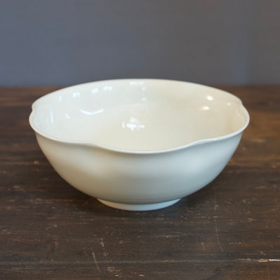 White Celadon Phoenix Arabesque Serving Bowl #KG11