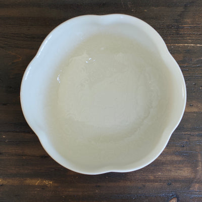 White Celadon Phoenix Arabesque Serving Bowl #KG11