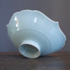 Blue Celadon Flower, Bird, and Rabbit Serving Bowl #KG13
