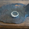 Round Spikes Ring Sterling Silver