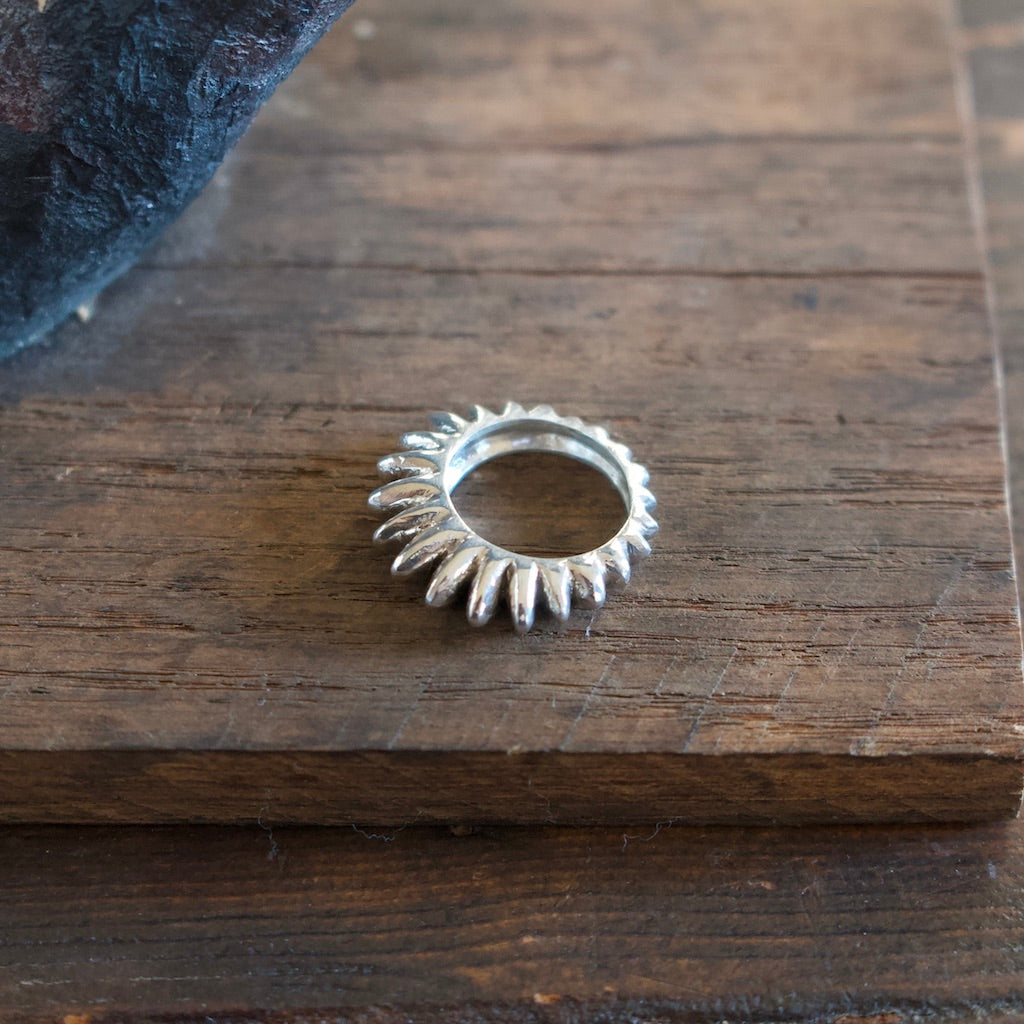 Spikes Ring Sterling Silver #8002 - Sara Japanese Pottery