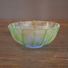 HANAMAI Green / Gold Leaf / Half Gloss Bowl #MZ001