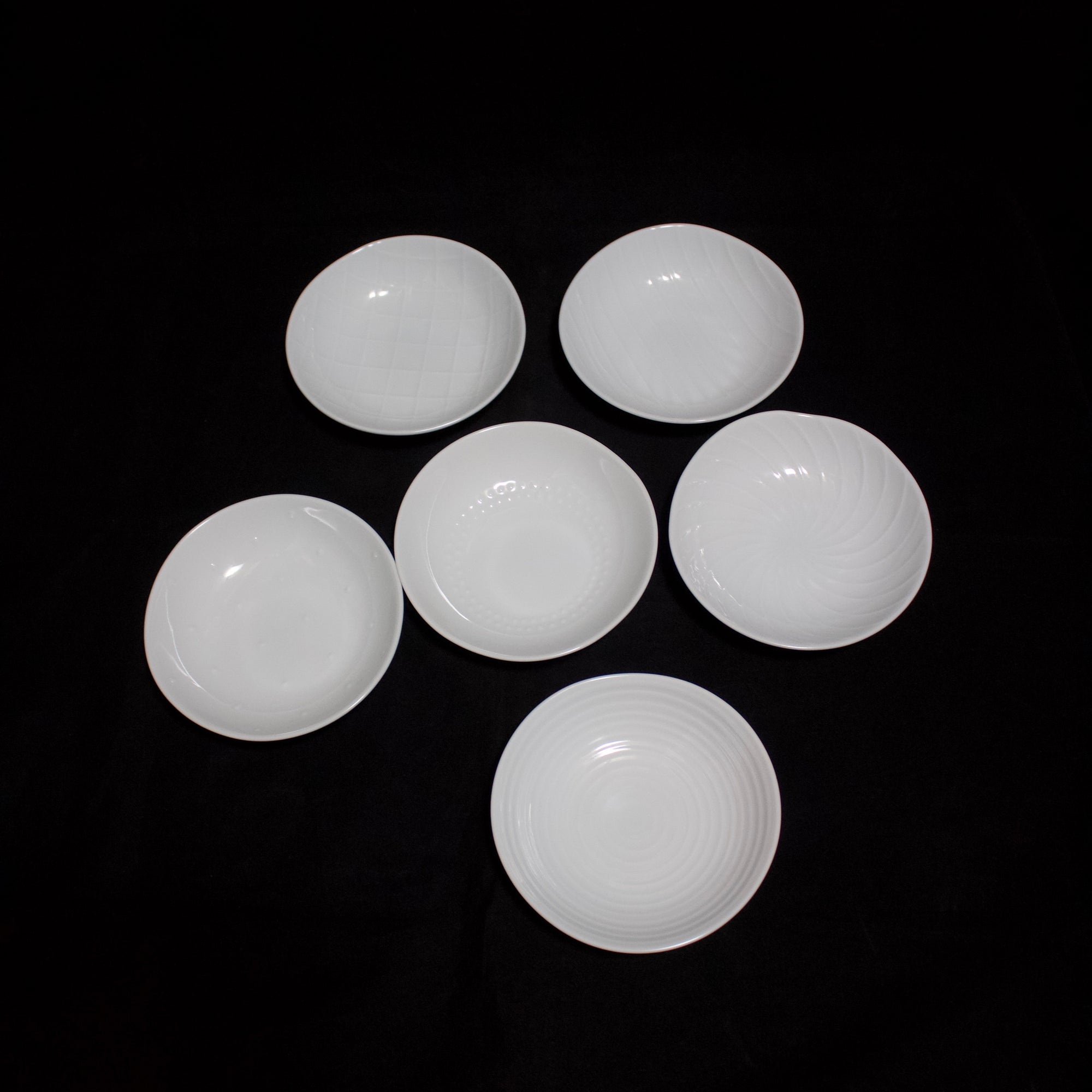 Shell Line Soy / Condiment Dish set of 6